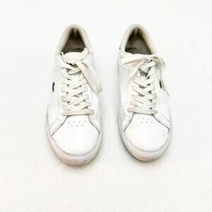Lacoste White Tennis Sneaker Shoes White Cream Size 7